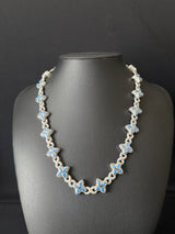 Blue Blossom Iced Chain Necklace